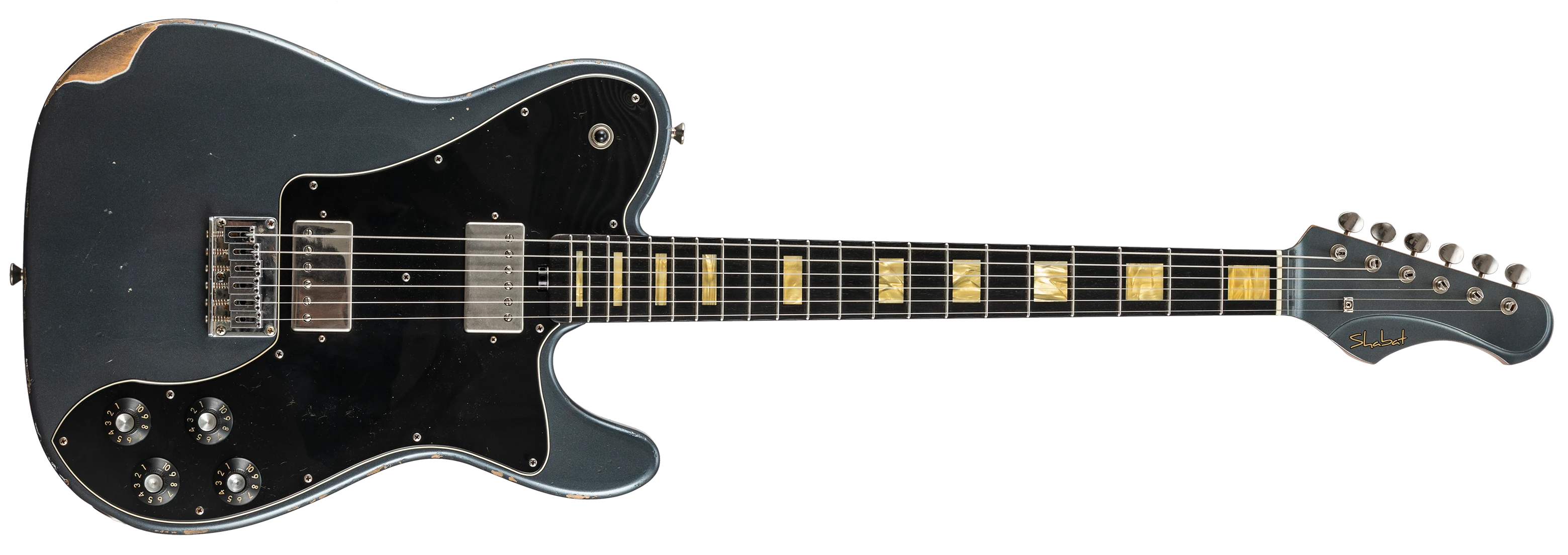 Shabat Guitars Lion Deluxe HH Charcoal Frost Metallic 